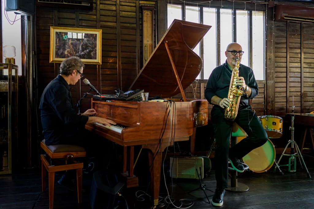 Pianista e sassofonista nella Sala Jazz